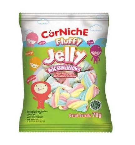 Corniche Fluffy Jelly Marshmallows (Fruit Flavoured) 70g